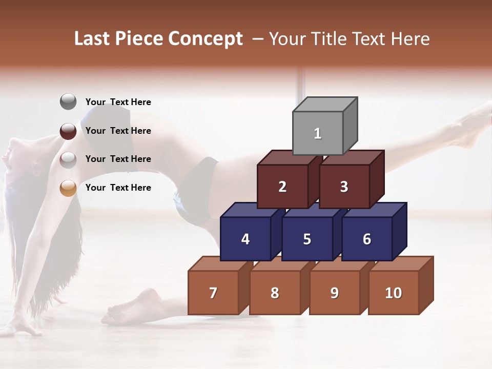 A Woman Is Doing A Yoga Pose On The Floor PowerPoint Template