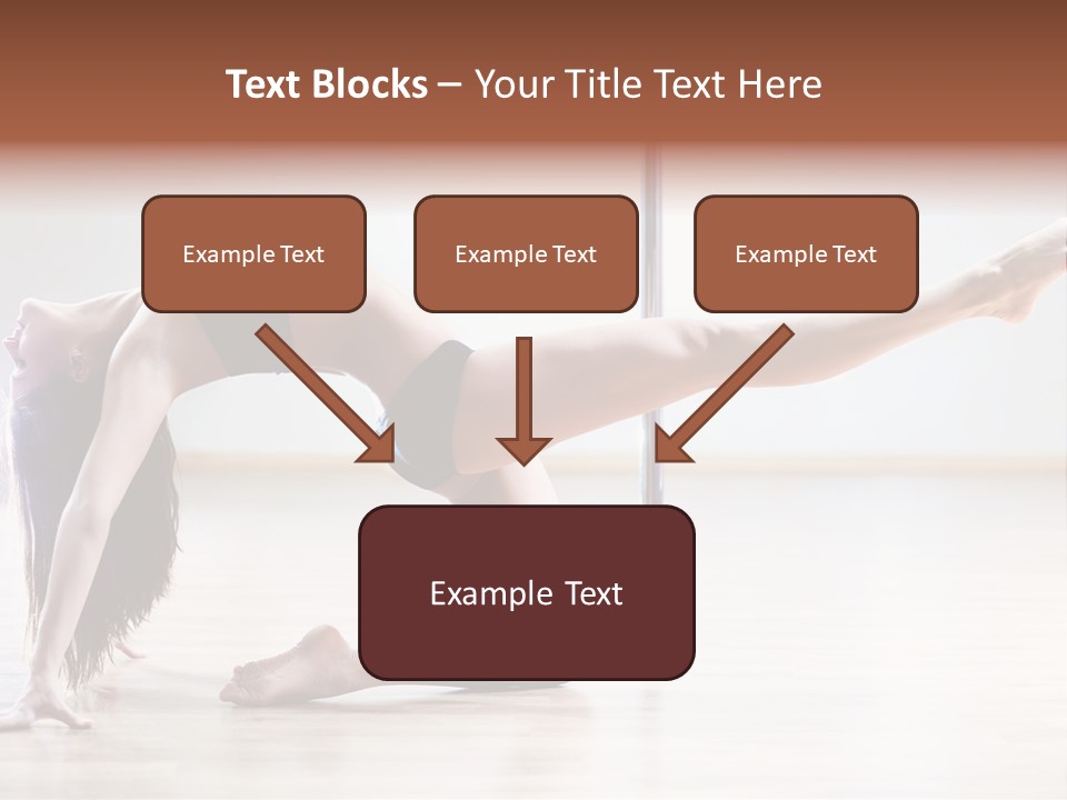 A Woman Is Doing A Yoga Pose On The Floor PowerPoint Template