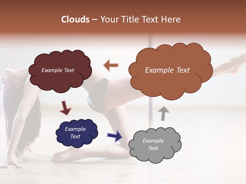 A Woman Is Doing A Yoga Pose On The Floor PowerPoint Template