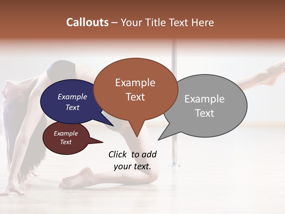 A Woman Is Doing A Yoga Pose On The Floor PowerPoint Template