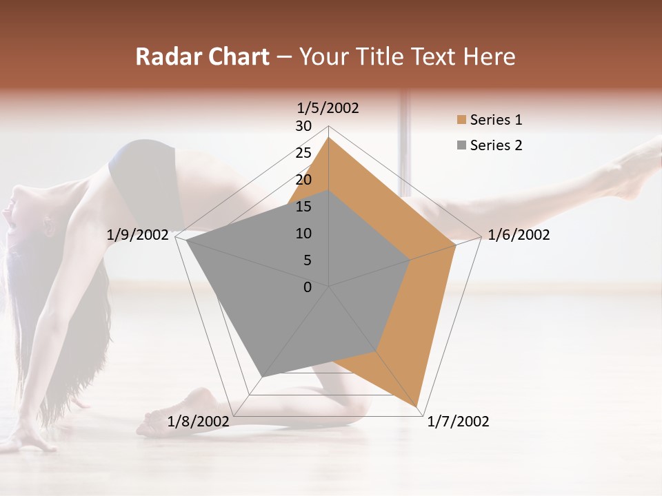 A Woman Is Doing A Yoga Pose On The Floor PowerPoint Template