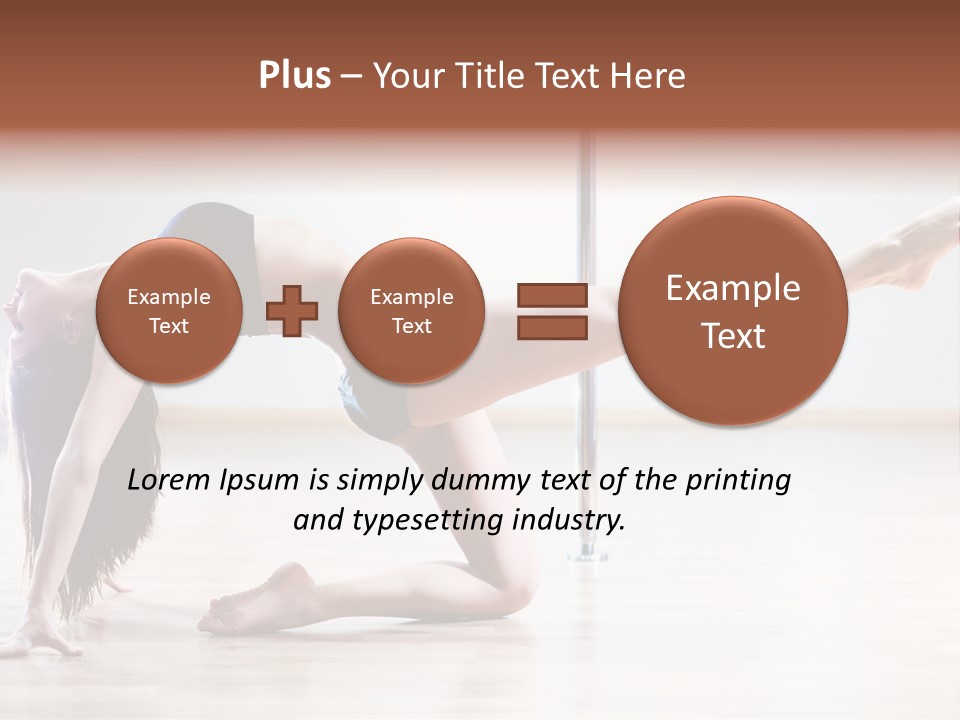 A Woman Is Doing A Yoga Pose On The Floor PowerPoint Template