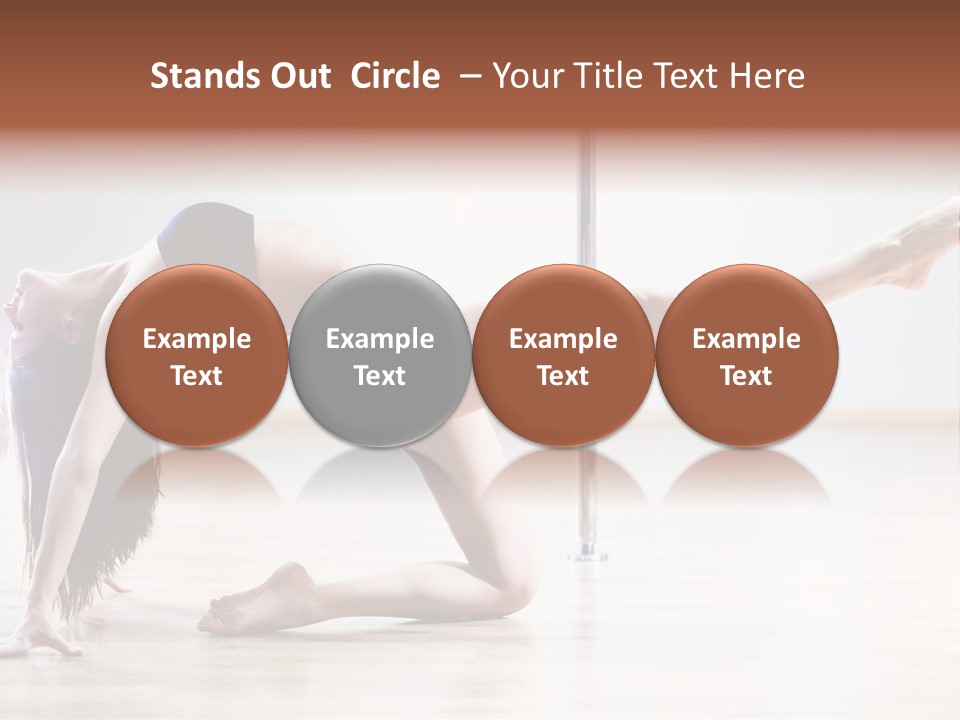 A Woman Is Doing A Yoga Pose On The Floor PowerPoint Template