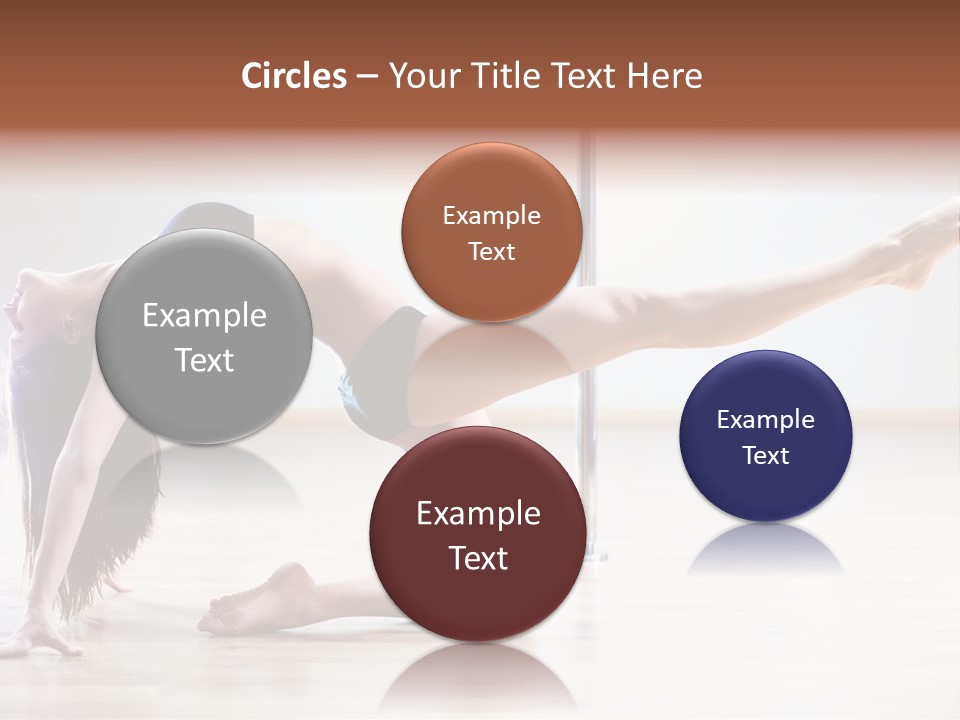 A Woman Is Doing A Yoga Pose On The Floor PowerPoint Template