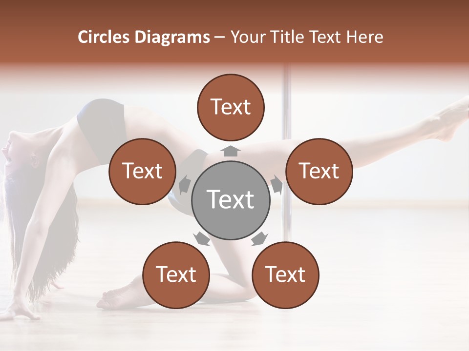 A Woman Is Doing A Yoga Pose On The Floor PowerPoint Template