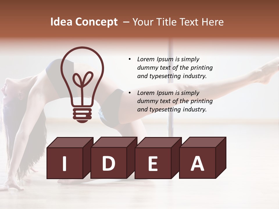 A Woman Is Doing A Yoga Pose On The Floor PowerPoint Template