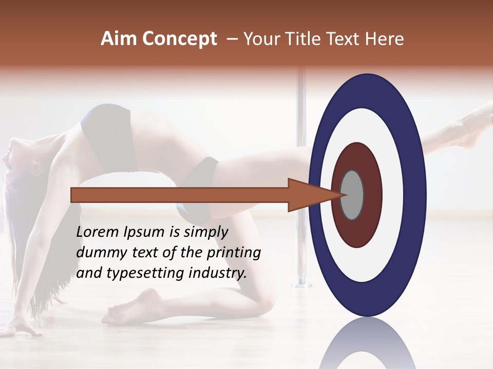 A Woman Is Doing A Yoga Pose On The Floor PowerPoint Template