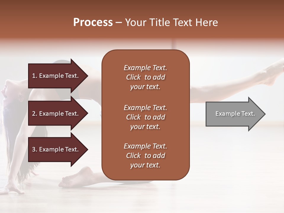 A Woman Is Doing A Yoga Pose On The Floor PowerPoint Template