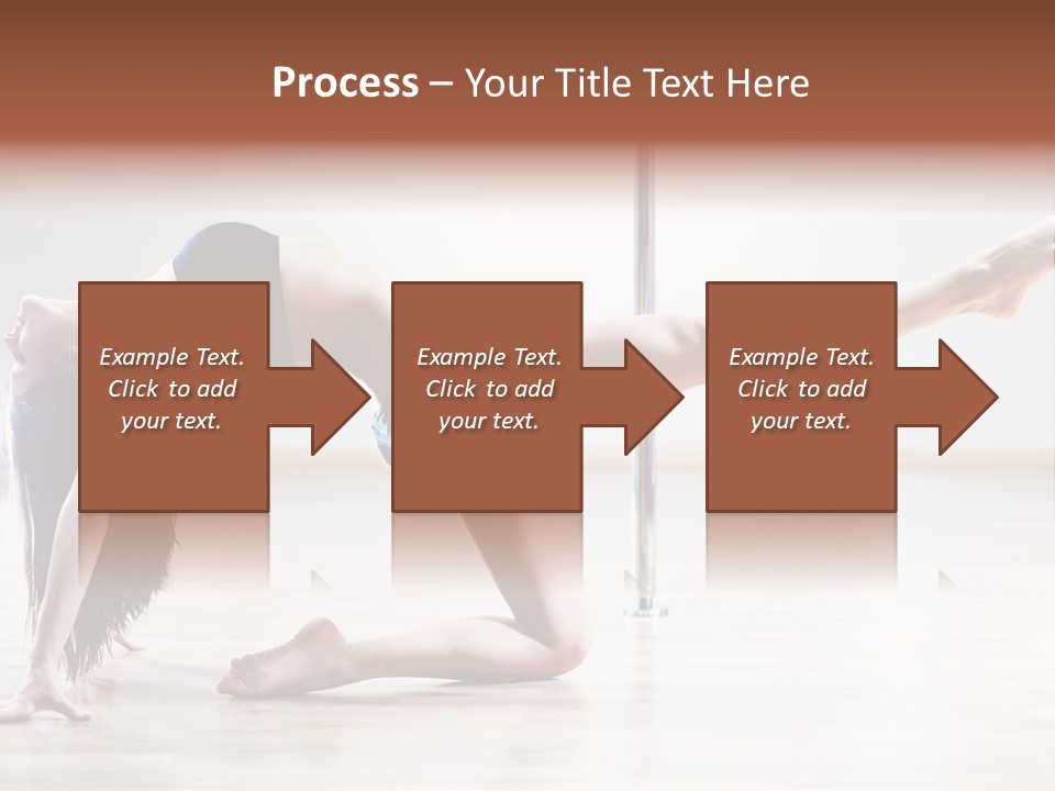 A Woman Is Doing A Yoga Pose On The Floor PowerPoint Template