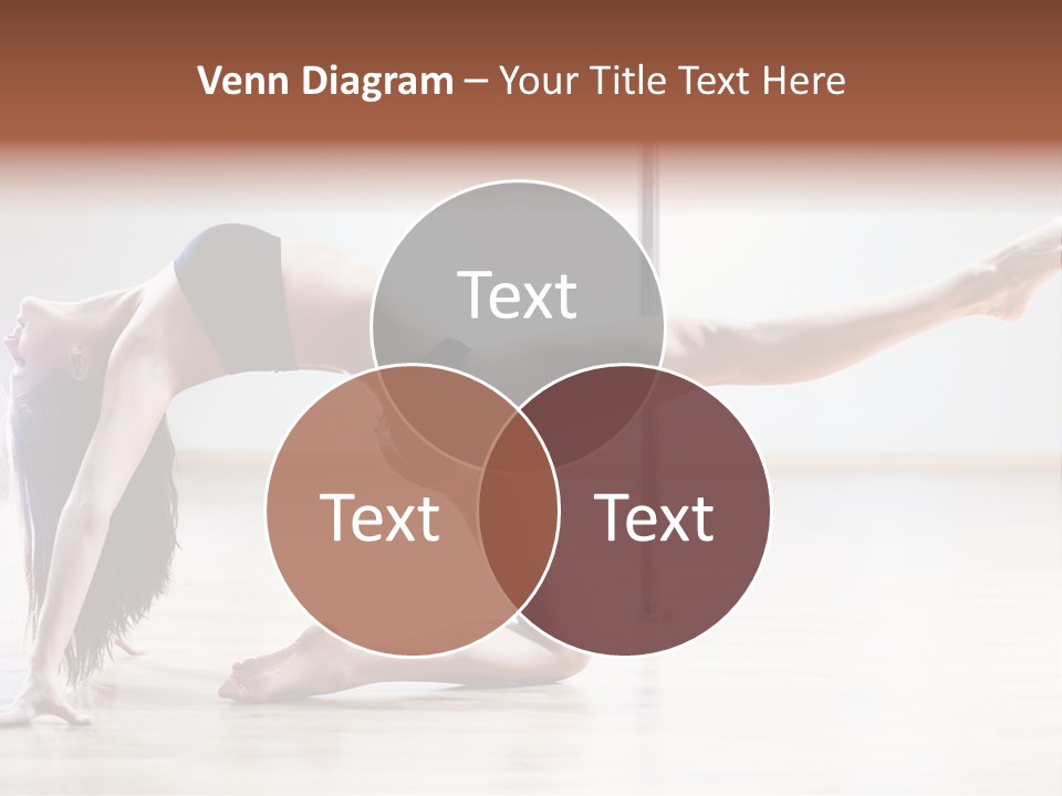 A Woman Is Doing A Yoga Pose On The Floor PowerPoint Template