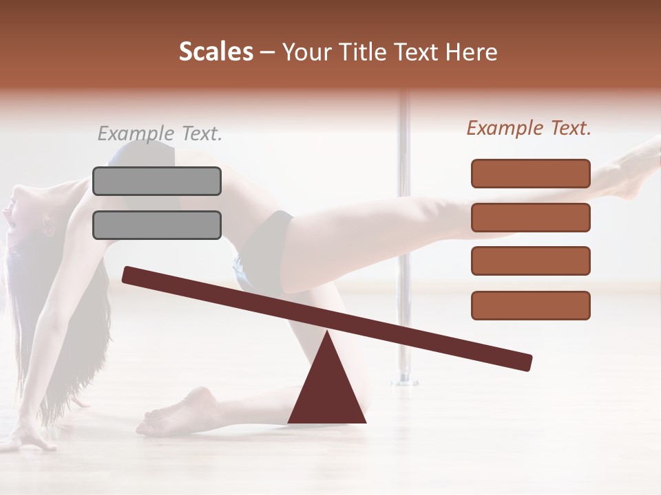 A Woman Is Doing A Yoga Pose On The Floor PowerPoint Template