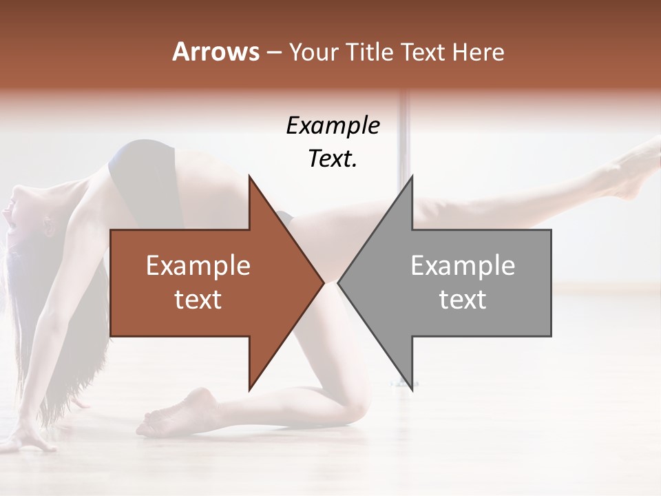 A Woman Is Doing A Yoga Pose On The Floor PowerPoint Template