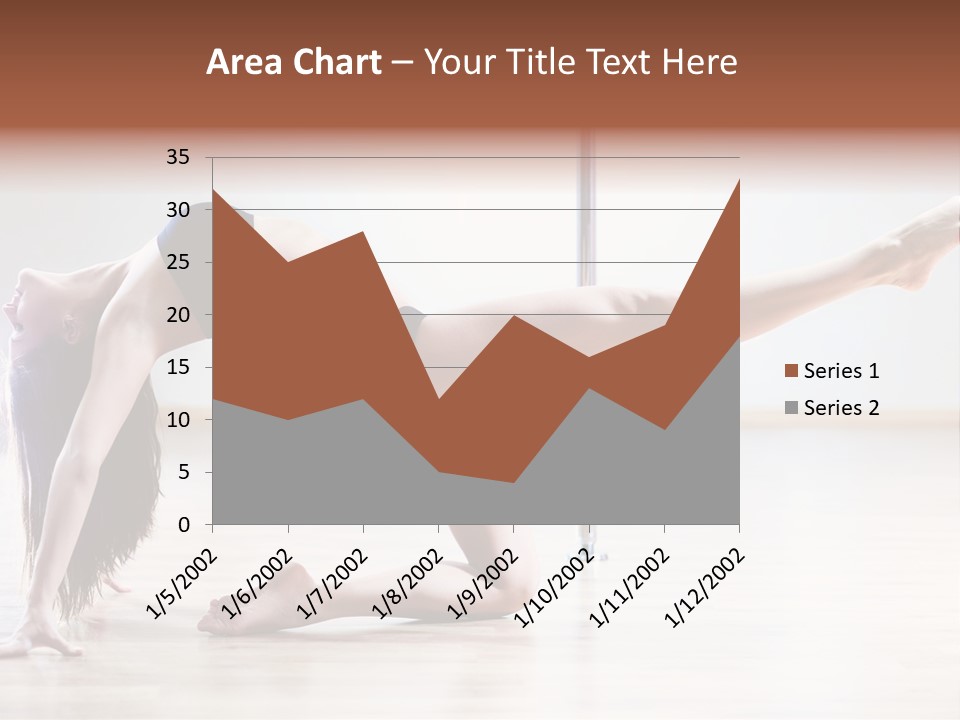 A Woman Is Doing A Yoga Pose On The Floor PowerPoint Template