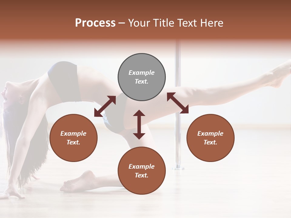 A Woman Is Doing A Yoga Pose On The Floor PowerPoint Template