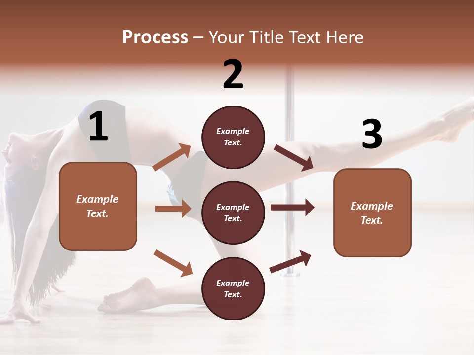 A Woman Is Doing A Yoga Pose On The Floor PowerPoint Template