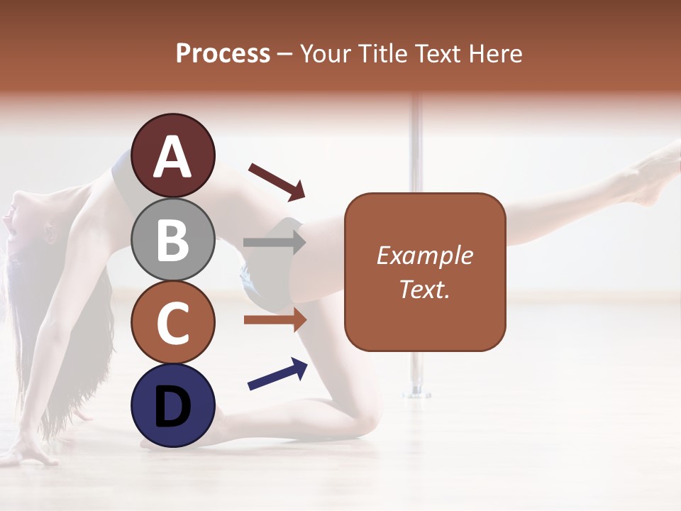 A Woman Is Doing A Yoga Pose On The Floor PowerPoint Template