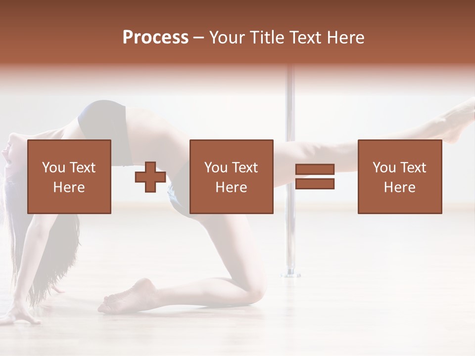 A Woman Is Doing A Yoga Pose On The Floor PowerPoint Template