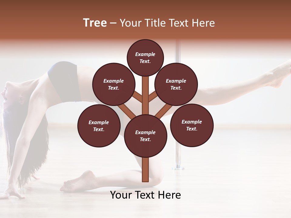 A Woman Is Doing A Yoga Pose On The Floor PowerPoint Template