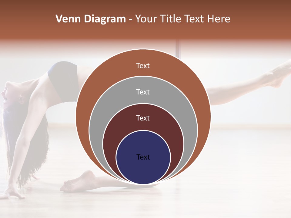 A Woman Is Doing A Yoga Pose On The Floor PowerPoint Template