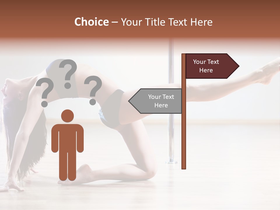 A Woman Is Doing A Yoga Pose On The Floor PowerPoint Template