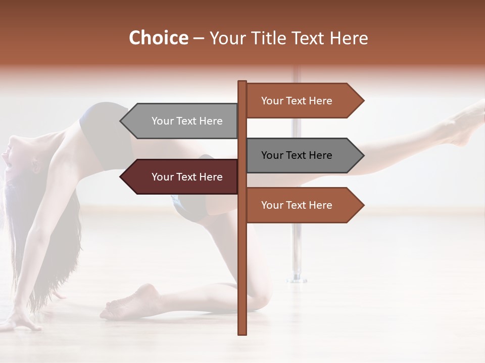 A Woman Is Doing A Yoga Pose On The Floor PowerPoint Template