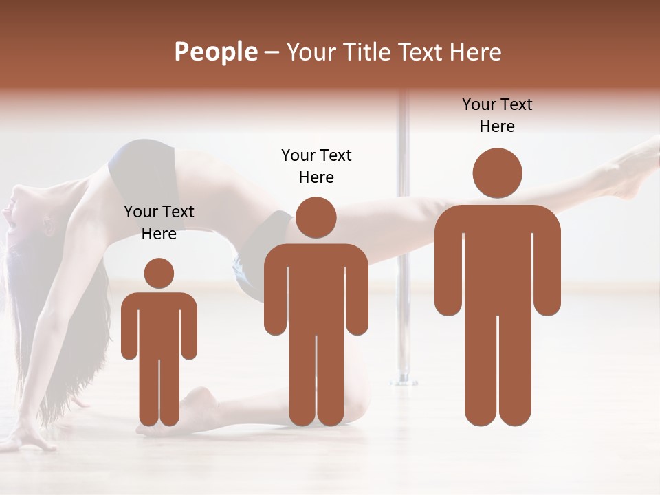 A Woman Is Doing A Yoga Pose On The Floor PowerPoint Template