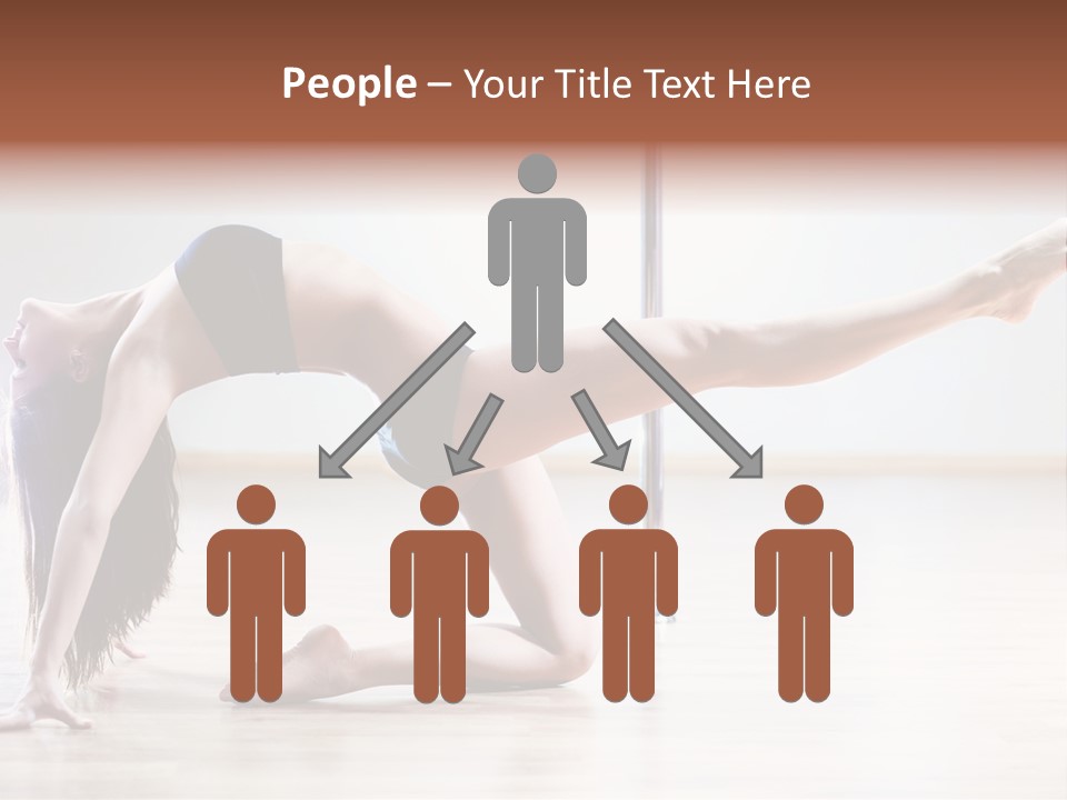 A Woman Is Doing A Yoga Pose On The Floor PowerPoint Template