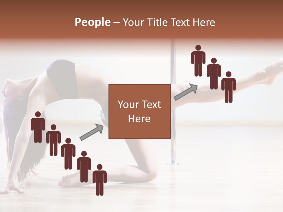 A Woman Is Doing A Yoga Pose On The Floor PowerPoint Template