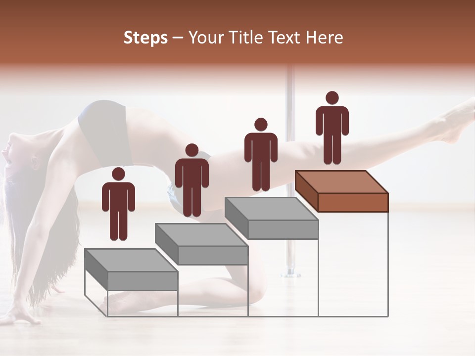 A Woman Is Doing A Yoga Pose On The Floor PowerPoint Template