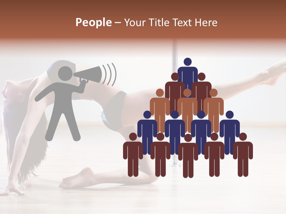 A Woman Is Doing A Yoga Pose On The Floor PowerPoint Template