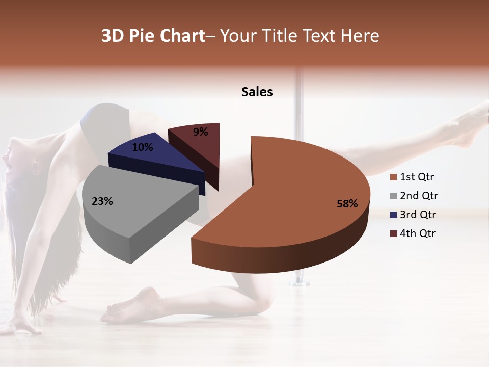 A Woman Is Doing A Yoga Pose On The Floor PowerPoint Template