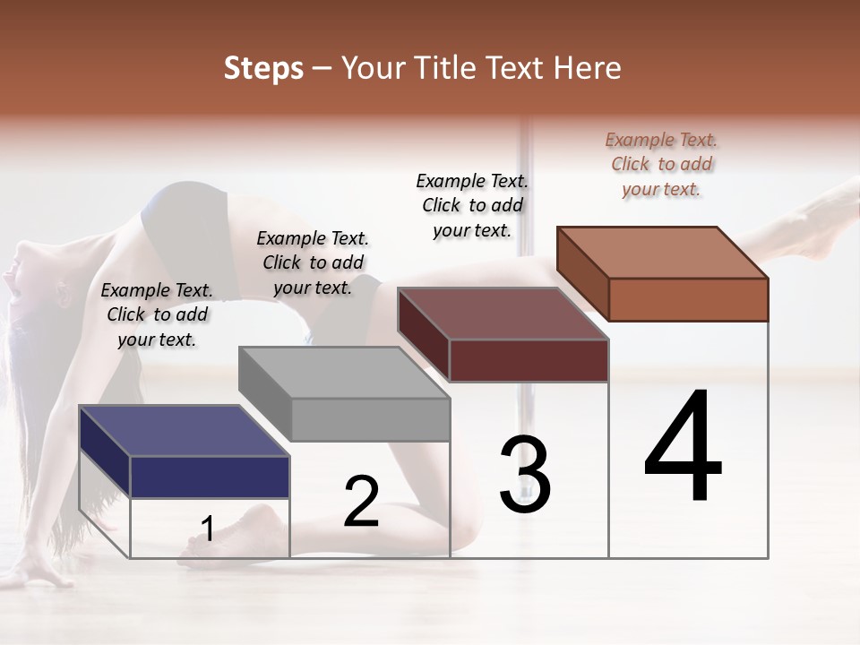 A Woman Is Doing A Yoga Pose On The Floor PowerPoint Template