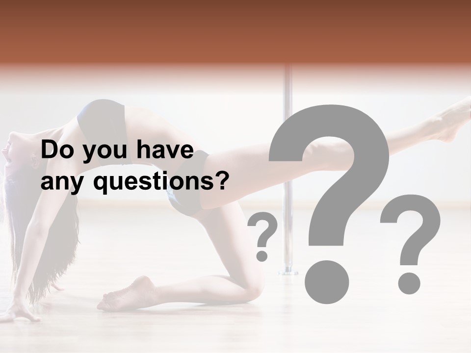 A Woman Is Doing A Yoga Pose On The Floor PowerPoint Template