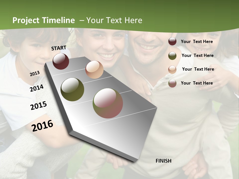 A Group Of People Are Posing For A Picture PowerPoint Template