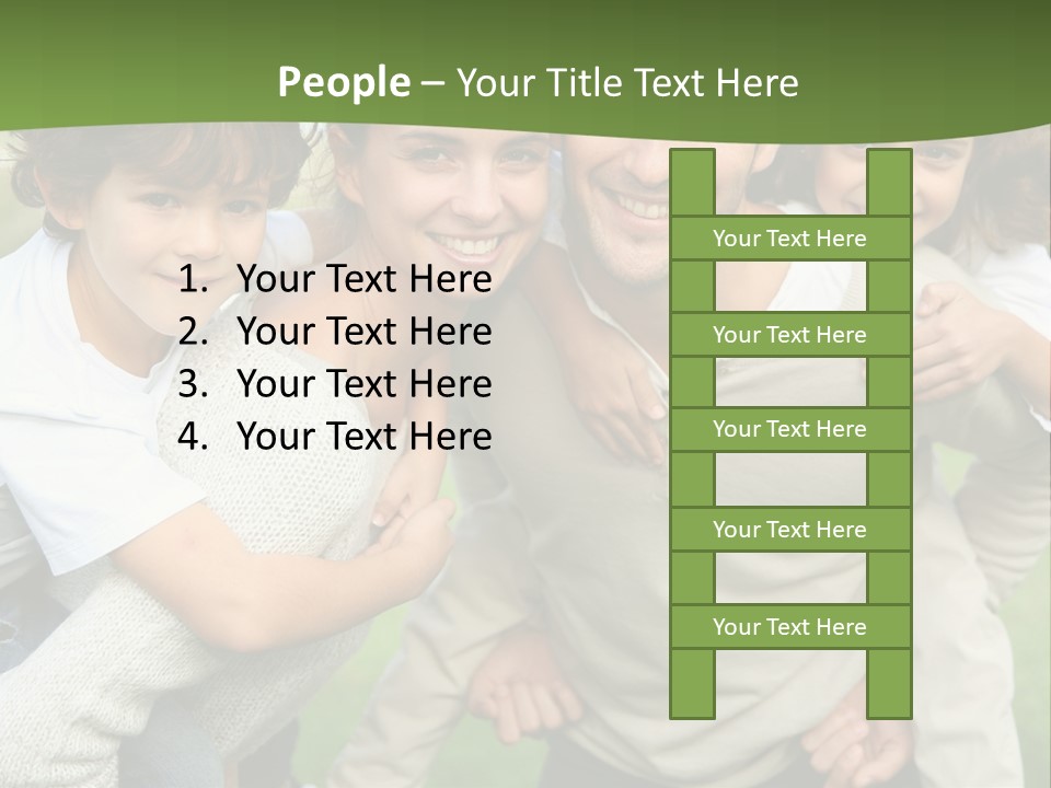 A Group Of People Are Posing For A Picture PowerPoint Template