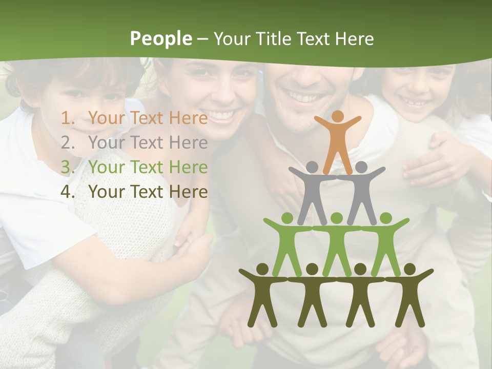 A Group Of People Are Posing For A Picture PowerPoint Template