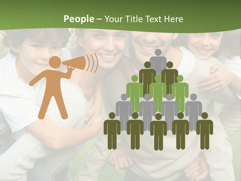 A Group Of People Are Posing For A Picture PowerPoint Template