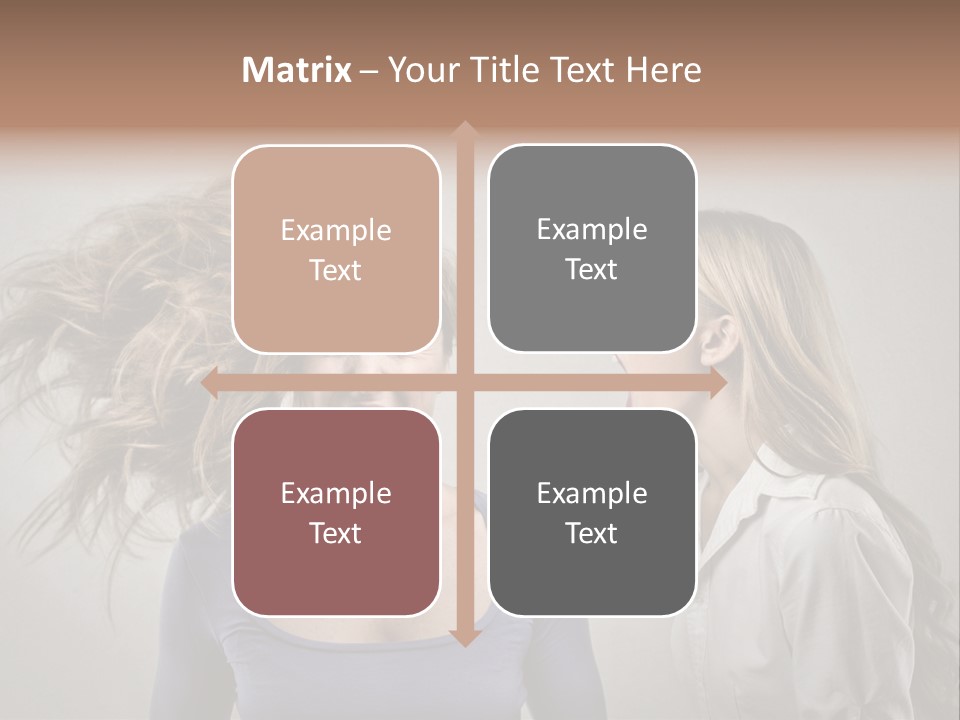 A Woman With Her Hair Blowing In The Wind PowerPoint Template