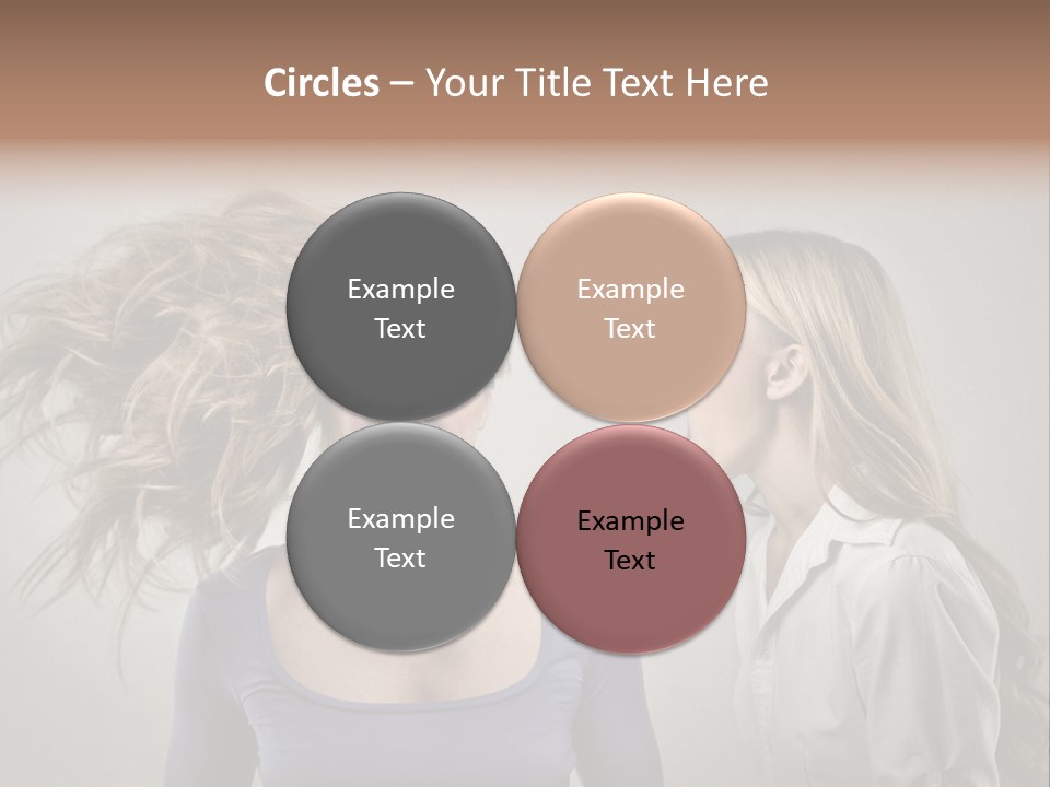 A Woman With Her Hair Blowing In The Wind PowerPoint Template