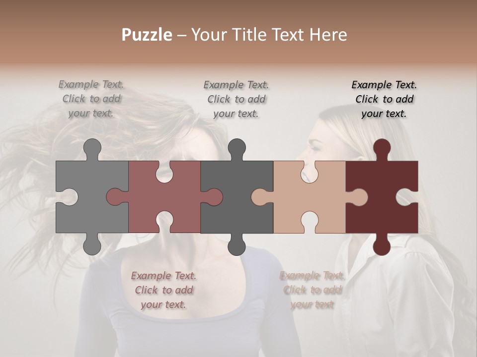 A Woman With Her Hair Blowing In The Wind PowerPoint Template