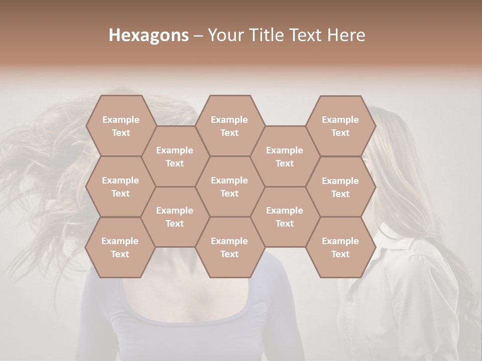 A Woman With Her Hair Blowing In The Wind PowerPoint Template