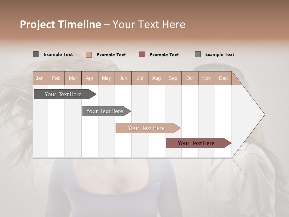 A Woman With Her Hair Blowing In The Wind PowerPoint Template