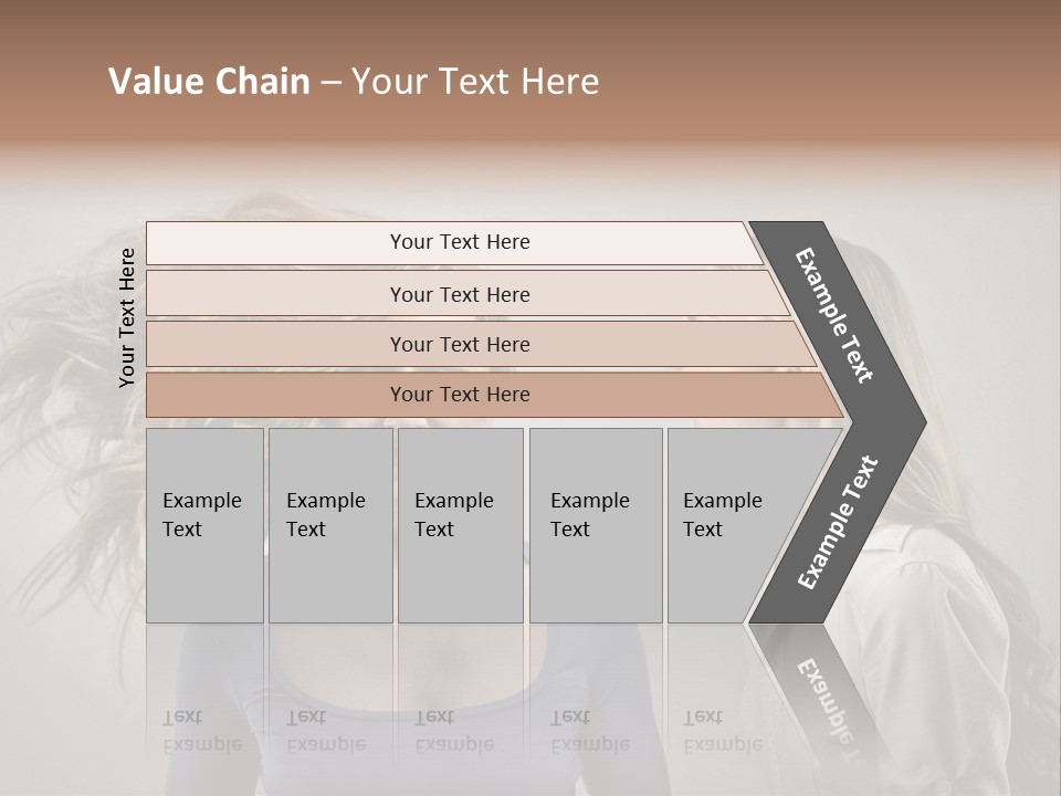 A Woman With Her Hair Blowing In The Wind PowerPoint Template