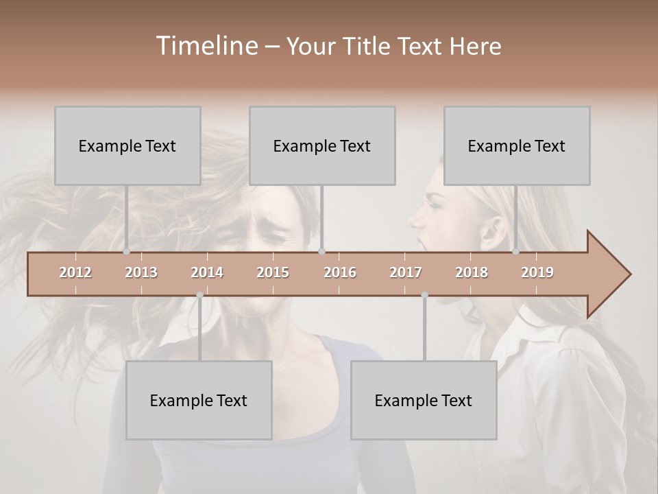 A Woman With Her Hair Blowing In The Wind PowerPoint Template