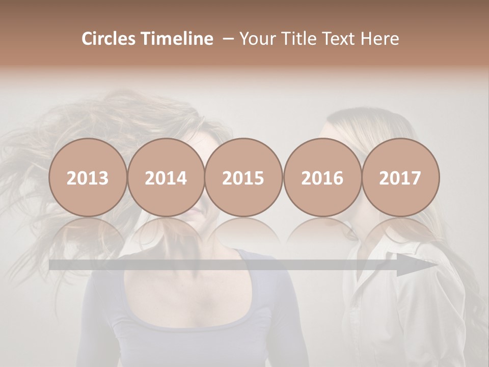 A Woman With Her Hair Blowing In The Wind PowerPoint Template