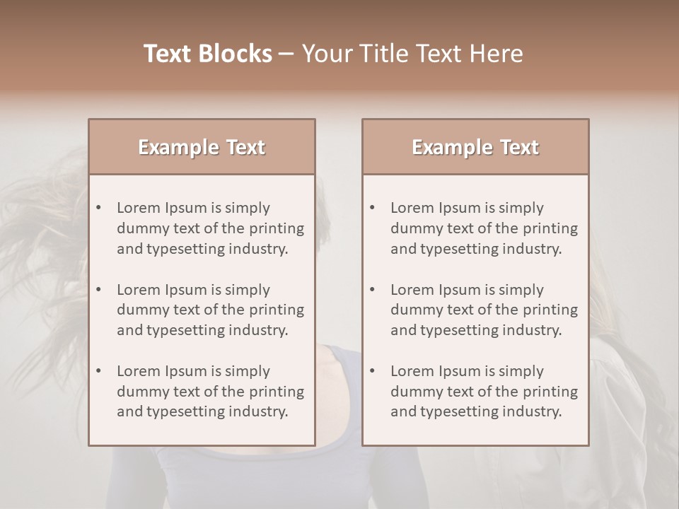 A Woman With Her Hair Blowing In The Wind PowerPoint Template