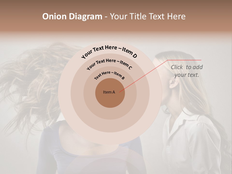 A Woman With Her Hair Blowing In The Wind PowerPoint Template