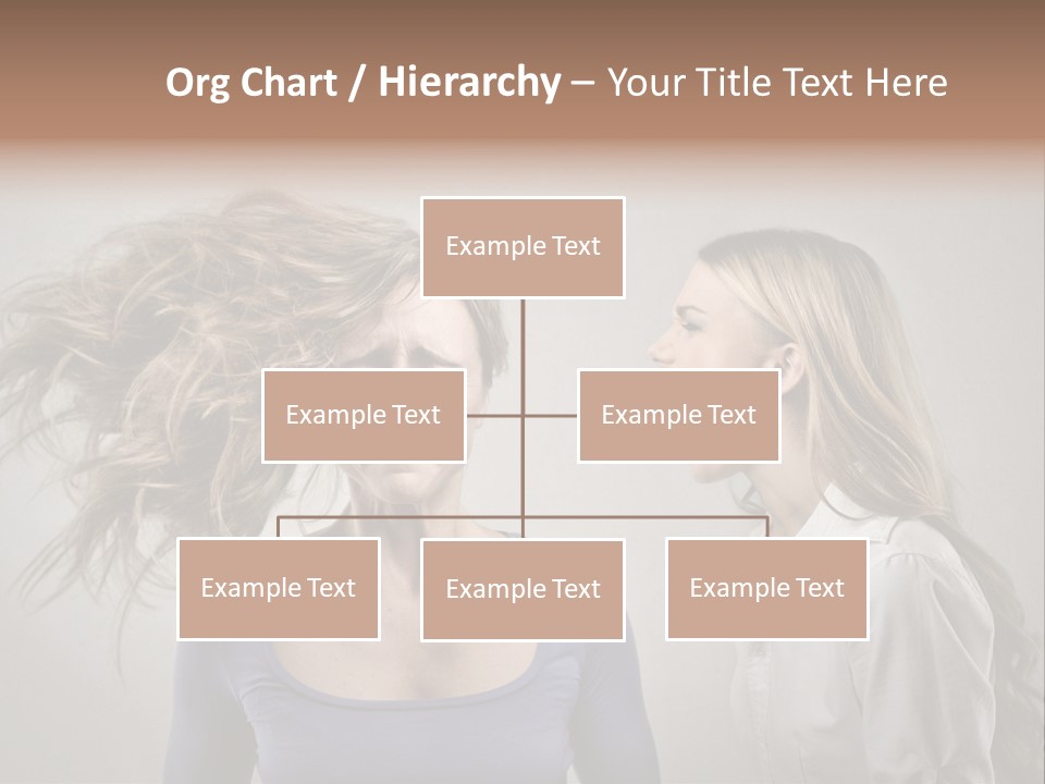 A Woman With Her Hair Blowing In The Wind PowerPoint Template