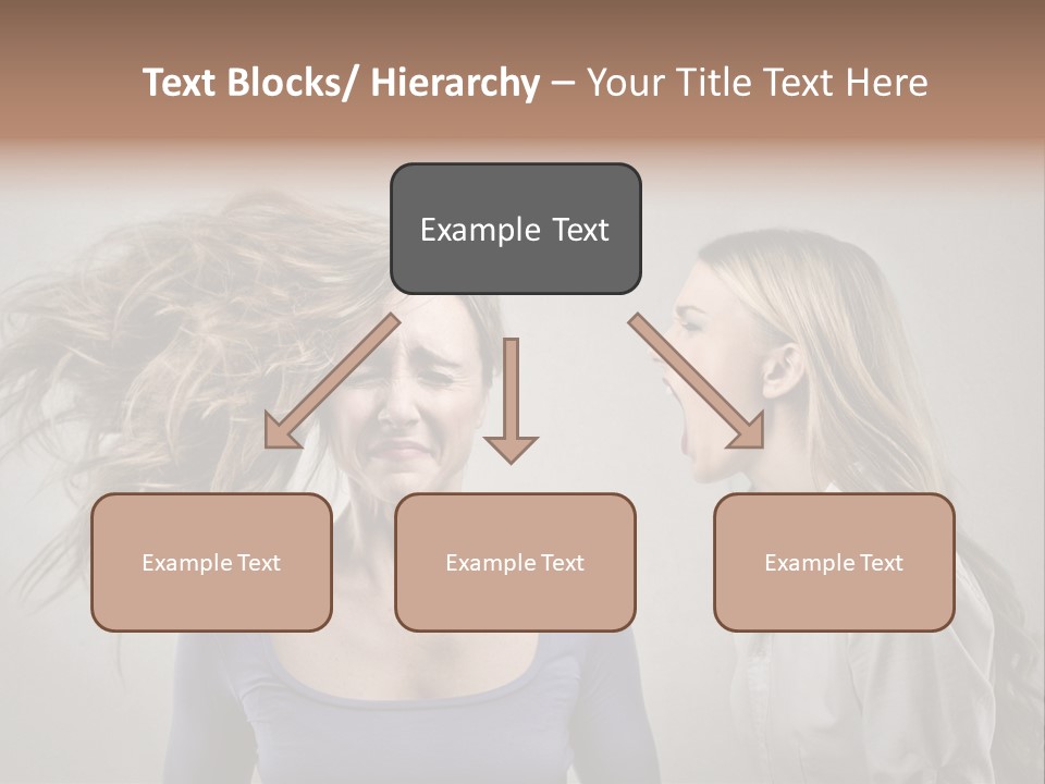 A Woman With Her Hair Blowing In The Wind PowerPoint Template