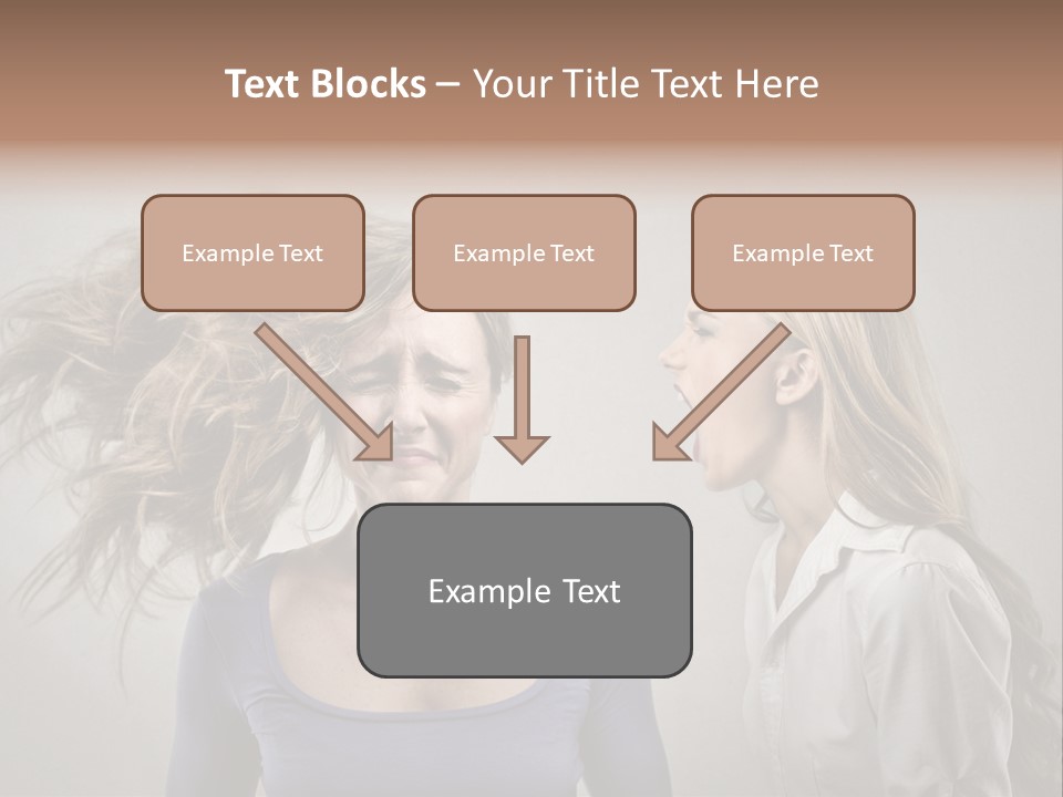 A Woman With Her Hair Blowing In The Wind PowerPoint Template